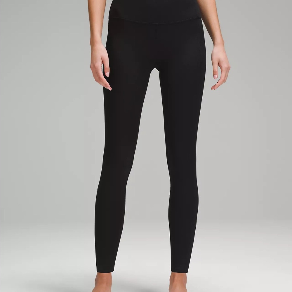 Lululemon Women's Black High Rise Ribbed Leggings size 4